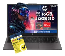 Comprar Laptop Hp 255 G10 Amd Ryzen 7 7730u 512 Gb Ssd 16 Gb 15,6 (1920×1080) Fhd W11 Pro + Antivirus Norton 360