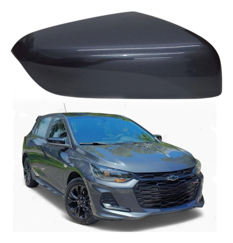 Capa Retrovisor Onix Rs 2023 2024 2025 Cinza Drake Direito