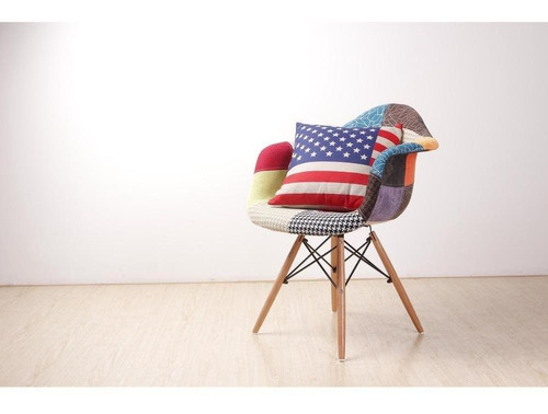 Cadeira Charles Eames Patchwork Com Braços