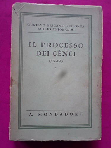 Il Processo Dei Cenci (1599) - G. Brigante Colonna Chiorando