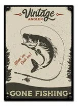 Comprar #375 - Cuadro Vintage 21 X 29 Cm \u002F Pesca Pez No Chapa Cartel