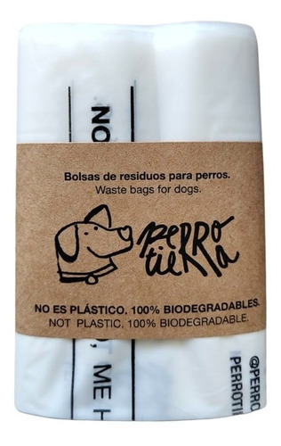 Imagen 1 de 6 de Bolsas Sanitarias Perro Tierra 100% Biodegradables 15 Unidad