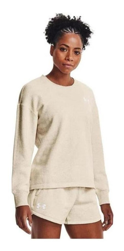Poleron Under Armour Oversize Mujer Gris