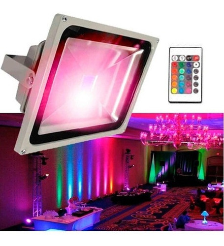 Reflector Led 10w Rgb Multicolor Con Control 