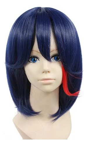 Peluca Kill La Kill Matoi Ryuko Para Cosplay De Pelo Azul Y