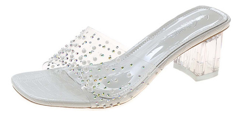 Zt Slipper Casuales De Verano Mujer, Tacón Alto Grueso
