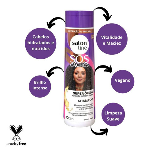 Shampoo Salon Line Sos Cachos Super Óleos 300ml