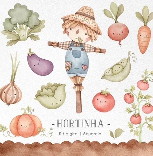 Kit Imagenes Png Cliparts Verduras Vegetales Huerta Ni12