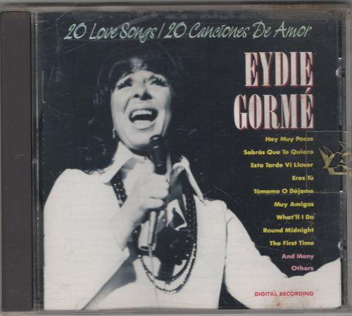 Eydie Gorme. 20 Love Songs. Cd Original Usado. Qqa.