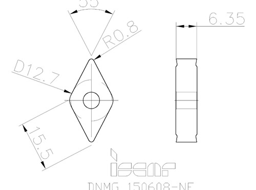 Insertos Dnmg150608 - Iscar / Caja Por 10 Unidades