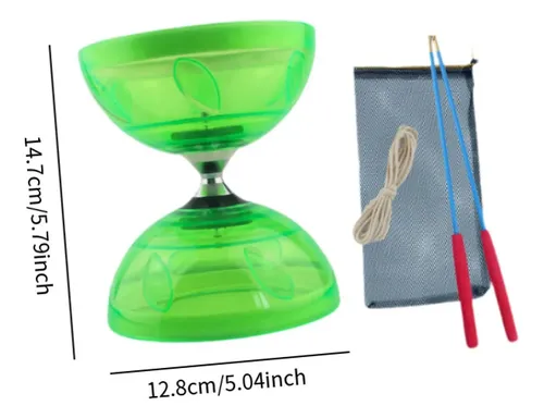 Rodamiento profesional Diabolo Set Toy de alta velocidad malabarismo suave con pasatiempos de cuerda Niños Regalo clásico de juego de manos | ES