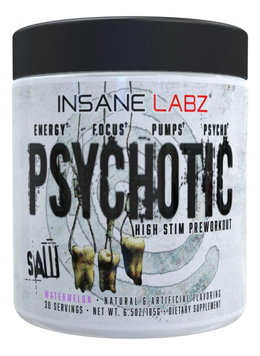 Insane Labz Psychotic Saw®, Polvo De Preentrenamiento De Alt