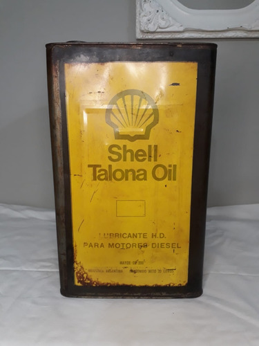 Lata Antigua Shell De Aceite Talona Oil De 20ltrs.