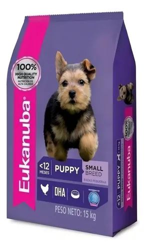 Alimento eukanuba small breed para perro cachorro de raza pequeña sabor mix en bolsa de 15 kg
