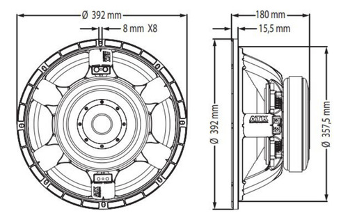 Alto Falante 15 Polegadas 1000w Rms 4 Ohms Atk Wf380-2000b-4