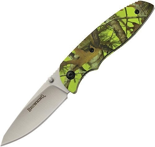 Browning 3220249 3220249 edc Carpeta Cuchillo, Verde Camufla