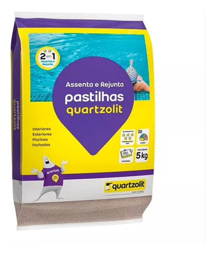 Kit C/6 Rejunte Pastilha Azul Celeste 5kg Quartzolit