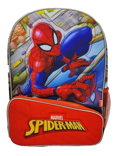 Mochila Espalda Spiderman Hombre Araña 16 Pulgadas 40x30cm 