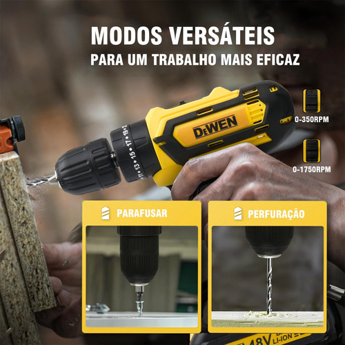 Furadeira/parafusadeira 15v/48v Com Maleta