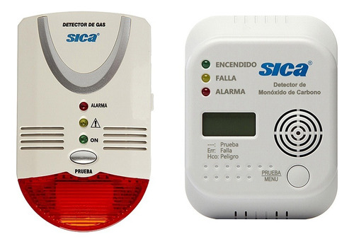 Kit Sensor Monoxido Co2 + Detector Gas Natural Envasado Sica