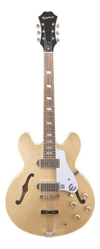 Guitarra elétrica Epiphone Archtop Casino de  bordo natural brilhante com diapasão de pau ferro