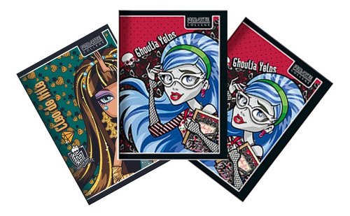 Cuaderno College Monster High 80 Hjs  Pack X 10 Proarte