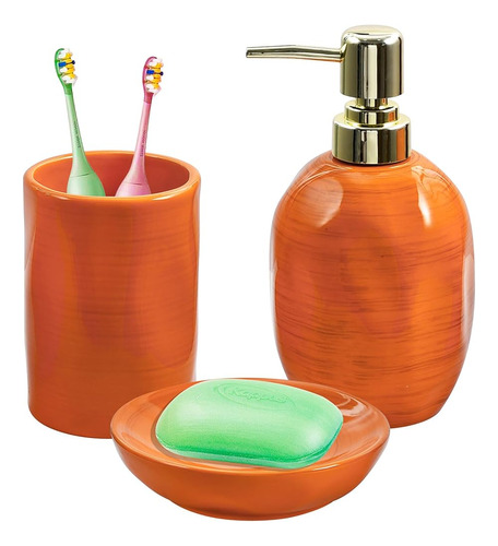 Juego De Accesorios De Baño De Cerámica De 3 Piezas, Color B