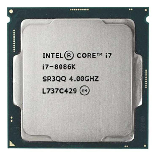 Processador gamer Intel Core i7-8086K BX80684I78086K  de 6 núcleos e  5GHz de frequência com gráfica integrada