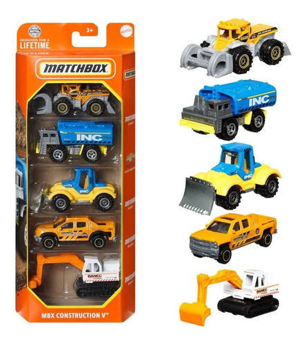 Construccion Set Matchbox Excavadora Trituradora Cisterna