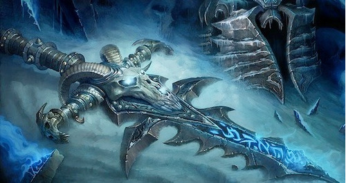 Espada Frostmourne Del Rey Arthas Warcraft Con Base Unica