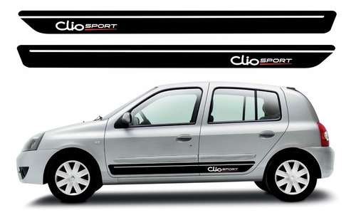 Par Adesivo Faixas Lateral Renault Clio Sport Tuning Imp10