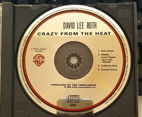 Cd David Lee Roth Crazy From The Heat Importado (Usado)