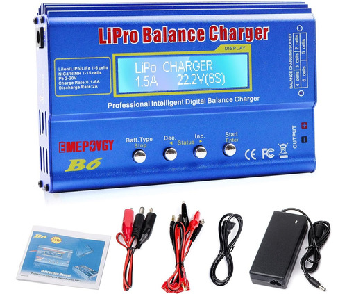 Cargador Balanceador Lipo Imax B6 + Fuente Poder Nueva 