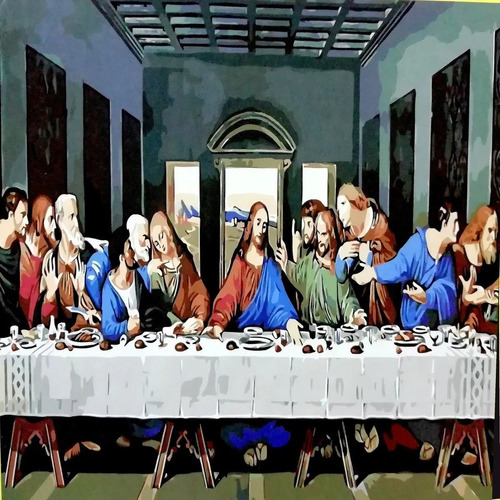 Lienzo Pinta Por Números Ultima Cena Da Vinci Grupo Educar 