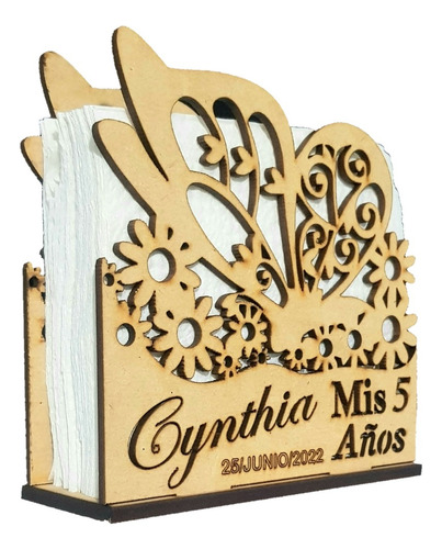 Servilleteros De Mariposa 25pz Personalizados Para Xv Años