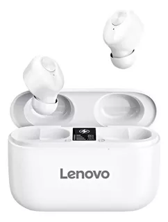 Auriculares in-ear inalámbricos Lenovo HT18 blanco con luz LED