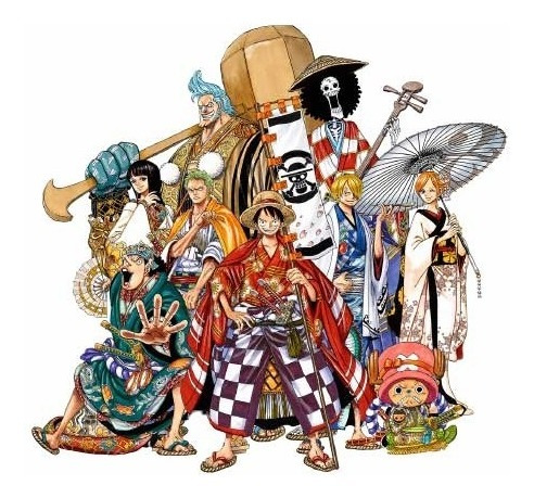 One Piece Wano Kuni Arc Eiichiro Oda Vinilo Mate Troquel