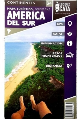 Imagem 1 de 1 de Mapa Rodoviário E Turístico Impresso América Do Sul