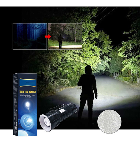 Linterna De Luz Fuerte, Multiusos, Portátil De Largo Alcance