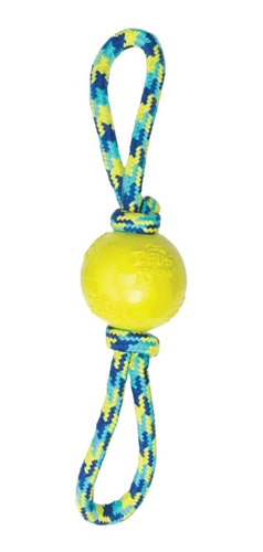 Juguete Pelota Y Soga Trenzada Doble Perro K9 Fitness 41 Cm