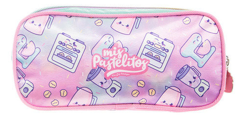 Kit Mochila Pastelitos Ruedas Original Lonch Lap Kinder Dona