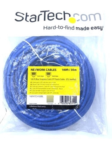 Startech.com 100 Ft Blue Snagless Cat6 Utp Patch Cable - Aac