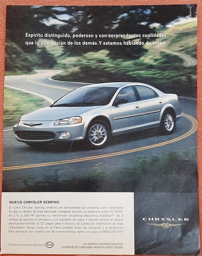 Publicidad Chrysler Sebring
