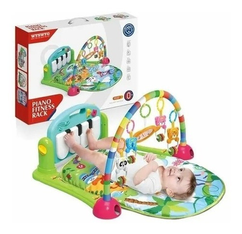 Gimnasio Piano Tapete Musical Y Luces Para Bebe+ Accesorios