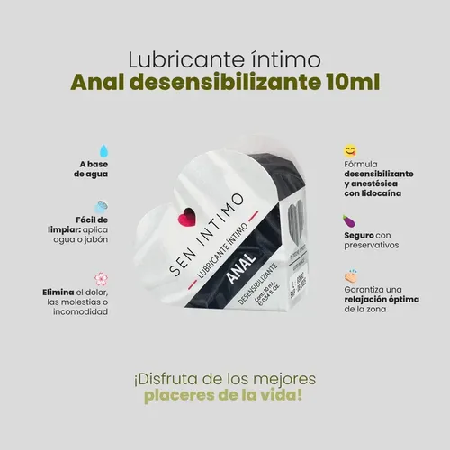 Lubricante Anal Corazón X 10 Ml Sen Intimo