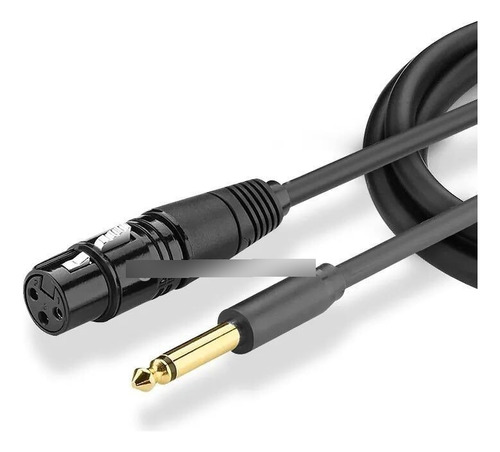 Cable De Audio Miccrofono 6.35mm Jack Xlr 2m Gold Mixer