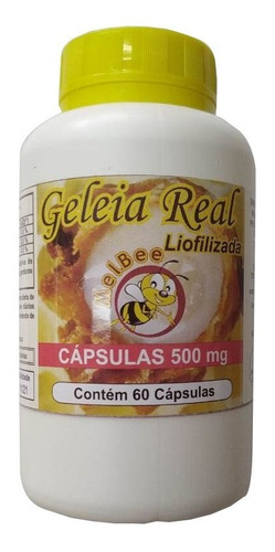 Geleia Real Liofilizada 60 Capsulas - 500 Mg Sabor Nenhum