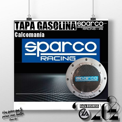 Tapa Gasolina Sparco Redonda 13 Cm Calcomania 