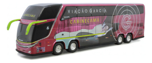 Ônibus Em Miniatura Viação Garcia Cabine Cama Rosa Dd