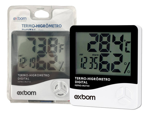 Termo Higrômetro Digital Sensor Externo Interno